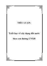 Triết học về xây dựng đất nước theo con đường chủ nghĩa xã hội