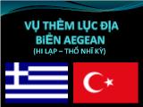 Vụ thềm lục địa biển aegean