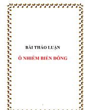 Bài thảo luận ô nhiễm biển đông