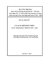 Các quan điểm phát triển xuất nhập khẩu thời kỳ 2011 – 2020