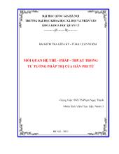 Đề án Mối quan hệ thế - Pháp - Thuật trong tư tưởng pháp trị của hàn phi tử