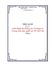Đề tài Giới thiệu hệ thống cácTrường và Trung tâm dạy nghề tại TP Hồ Chí Minh