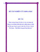 Đề tài Hiệu trưởng trường Tiểu hộc với việc vận dụng nội dung cải cách hành chính nhà nước nhằm nâng cao hiệu lực hiệu quả công tác quản lý giáo dục tiểu học ở huyện Nho Quan –Ninh Bình trong giai đoạn hiện nay