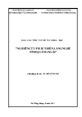 Đề tài Nghiên cứu phát triển làng nghề tỉnh Quảng Ngãi