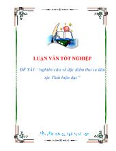 Đề tài Nghiên cứu về đặc điểm thơ ca dân tộc Thái hiện đại