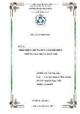 Đề tài Phép biện chứng duy tâm hêghen những giá trị và hạn chế