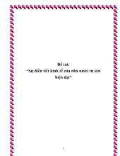 Đề tài Sự điều tiết kinh tế của nhà nước tư sản hiện đại