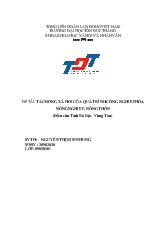 Đề tài Tác động xã hội của quá trình công nghiệp hóa nông nghiệp, nông thôn