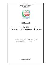 Đề tài Tìm hiểu hệ thống chính trị