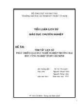 Đề tài Tóm tắt lịch sử phát triển giáo dục nghề nghiệp truờng đại học công nghiệp TP Hồ Chí Minh