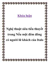 Khóa luận Nghệ thuật siêu tiểu thuyết trong Nếu một đêm đông có người lữ khách của Italo