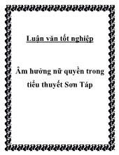 Luận văn Âm hưởng nữ quyền trong tiểu thuyết Sơn Táp