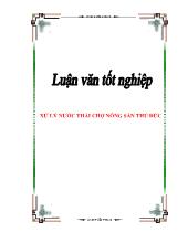 Luận văn Xử lý nước thải chợ nông sản Thủ Đức