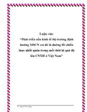 Phát triển nền kinh tế thị trường định hướng xã hội chủ nghĩa coi đó là đuờng lối chiến lược nhất quán trong suốt thời kì quá độ lên chủ nghĩa xã hội ở Việt Nam