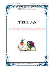 Tiểu luận Giải quyết xung đột trong Hội nghị thi đua bằng tâm lý học quản lý