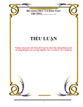 Tiểu luận Những vướng mắc cần tháo gỡ trong việc cấp Giấy chứng nhận quyền sử dụng đất giữa cha con ông Nguyễn Văn A ở thôn S, xã V, huyện Q