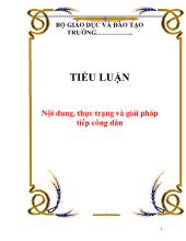 Tiểu luận Nội dung, thực trạng và giải pháp tiếp công dân