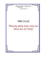 Tiểu luận Phương pháp luận sáng tạo khoa học kỹ thuật