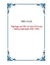 Tiểu luận Tập hợp của mỹ và liên xô trong chiến tranh lạnh 1945 - 1991