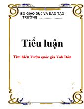 Tiểu luận Tìm hiểu vườn quốc gia Yok Đôn