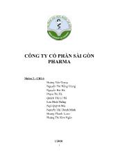 Tình hình hoạt động của Công ty cổ phần Sài Gòn Pharma