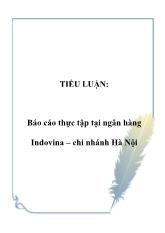 Báo cáo Thực tập tại ngân hàng Indovina – Chi nhánh Hà Nội