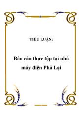 Báo cáo Thực tập tại nhà máy điện Phả Lại