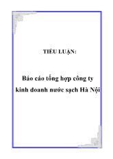 Báo cáo Tổng hợp công ty kinh doanh nước sạch Hà Nội