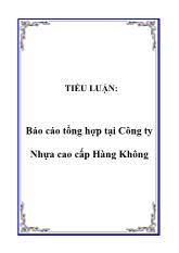 Báo cáo Tổng hợp tại công ty nhựa cao cấp hàng không