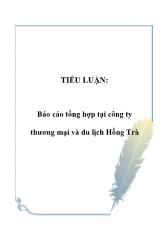 Báo cáo Tổng hợp tại công ty thương mại và du lịch Hồng Trà