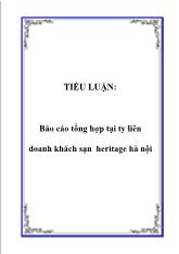 Báo cáo Tổng hợp tại ty liên doanh khách sạn heritage Hà Nội