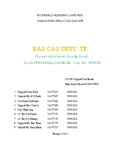Chương trình khảo sát - Thực tập thực tế tuyến: TP Hồ Chí Minh - Đồng Nai - Bà Rịa - Vũng tàu - TP Hồ Chí Minh