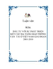 Đề tài Đầu tư với sự phát triển kết cấu hạ tầng giao thông vận tải tại Việt Nam giai đoạn 2001 - 2010