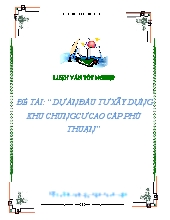 Đề tài Dự án đầu tư xây dựng khu chung cư cao cấp Phú Thuận