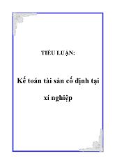 Đề tài Kế toán tài sản cố định ở xí nghiệp