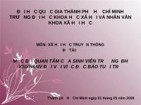 Đề tài Mức độ quan tâm của sinh viên trường đại học khoa học xã hội và nhân văn đối với đọc báo tuổi trẻ