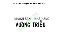 Đề tài Thiết kế Khách sạn – nhà hàng Vương Triều