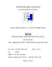 Đề tài Thiết kế trạm trộn bê tông dạng tháp có sử dụng máy trộn hỗn hợp vữa bê tông loại hành tinh