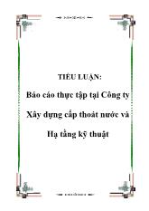 Đề tài Tình hình hoạt động tại Công ty Xây dựng cấp thoát nước và Hạ tầng kỹ thuật