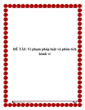 Đề tài Vi phạm pháp luật và phân tích hành vi