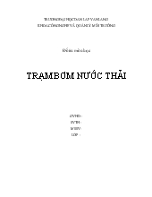 Đồ án Môn học trạm bơm nước thải