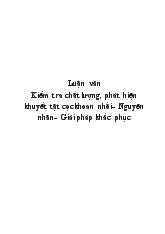 Luận văn Kiểm tra chất lượng, phát hiện khuyết tật cọc khoan nhồi - Nguyên nhân - Giải pháp khắc phục