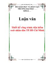 Luận văn Thiết kế công trình viện kiểm soát nhân dân TP Hồ Chí Minh