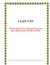 Luận văn Thuyết minh kết cấu công trình trung tâm giám định hang hóa TP Hồ Chí Minh