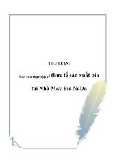 Qui trình tế sản xuất bia tại nhà máy bia Nada