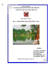 Tiểu luận Bài quá trình đô thị hóa ở Hà Nội