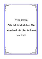 Tiểu luận Phân tích tình hình hoạt động kinh doanh trong Công ty thương mại GMC