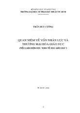 Tiểu luận Quan niệm về vốn nhân lực và thương mại hóa giáo dục