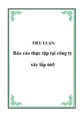 Tiểu luận Qui trình hoạt động ở công ty xây lắp 665