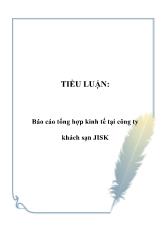 Tiểu luận Tổng hợp kinh tế tại công ty khách sạn JISK